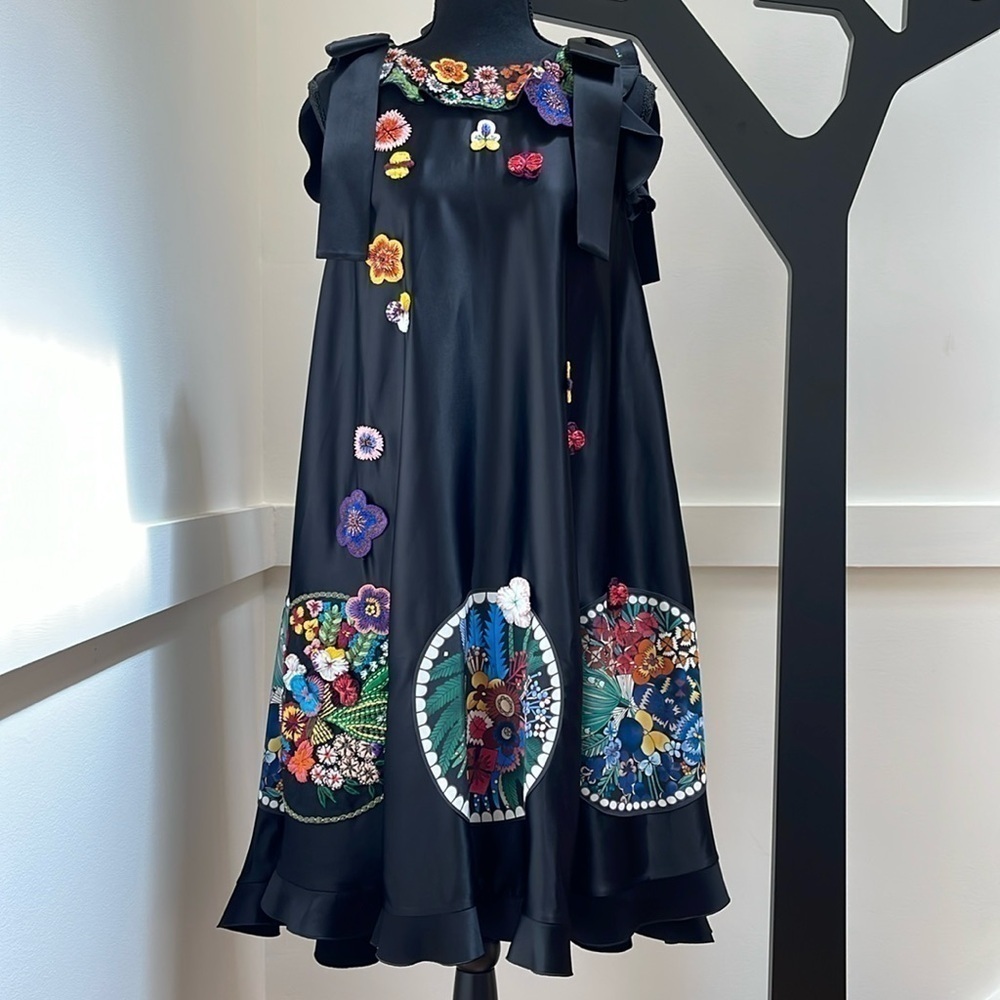 Authentic FENDI Black embellished dress size 38 xs-s NEW - Picture 2 of 12